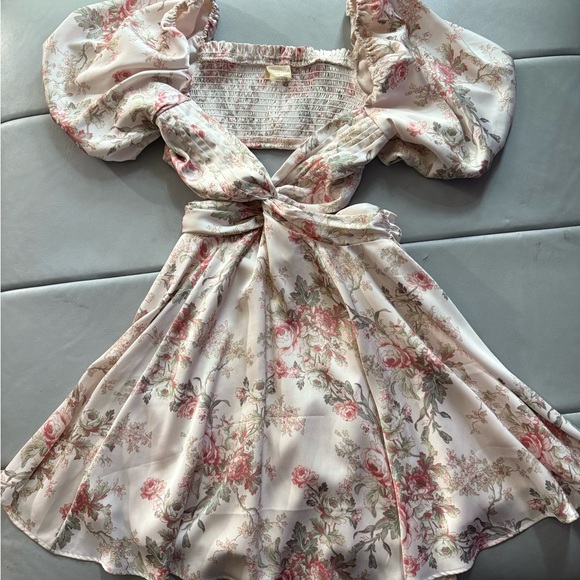 Altar’d State floral crop top skirt combo summer dress neutral colors size XS - Picture 1 of 10